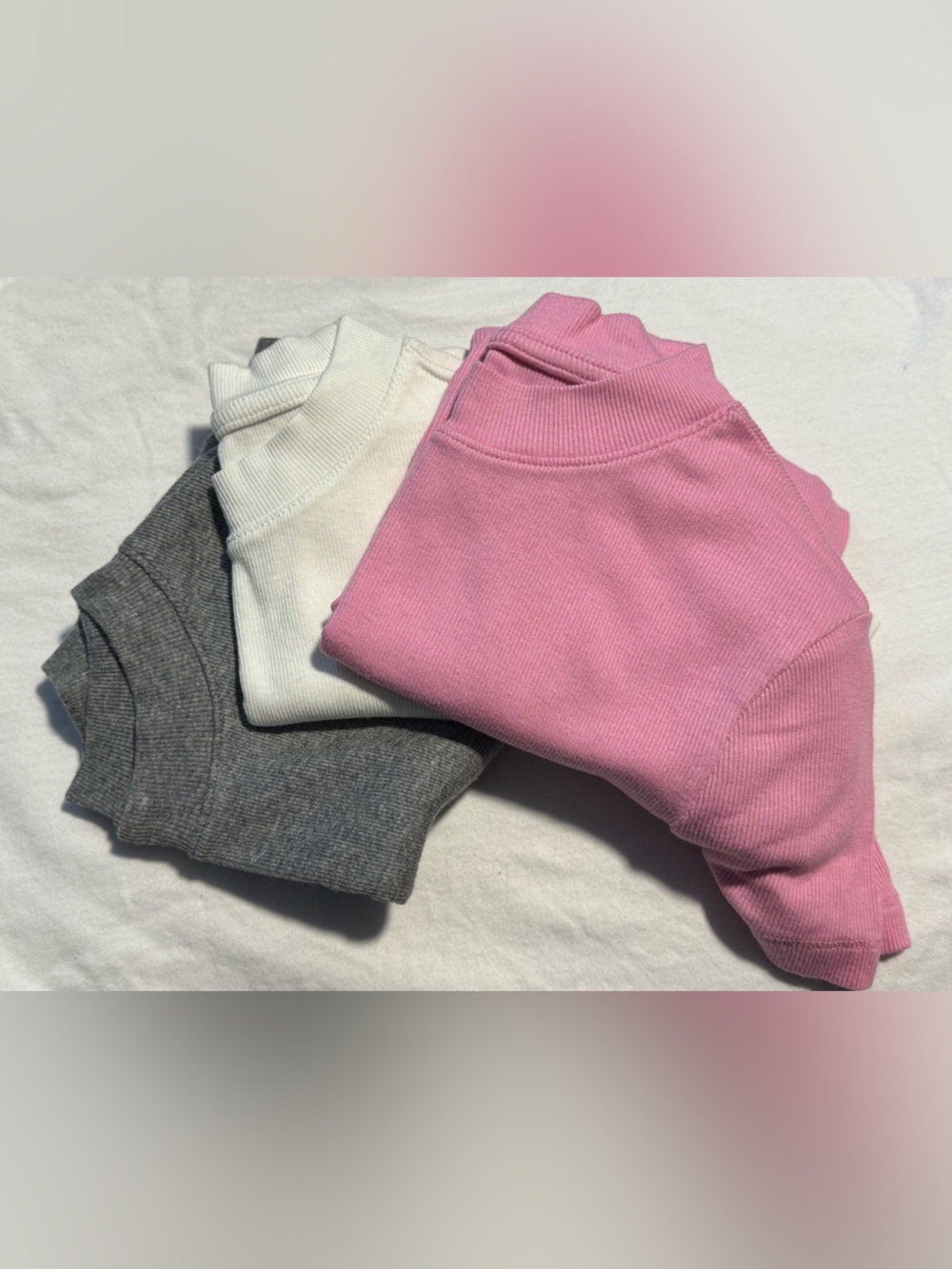 a new day Women’s Ribbed Tshirts - Pink, White & Gray.